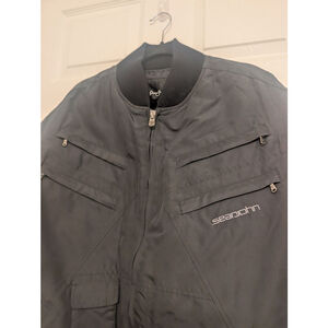 Vintage Y2K Men's Sean John Black Bomber Jacket L Hip Hop streetwear